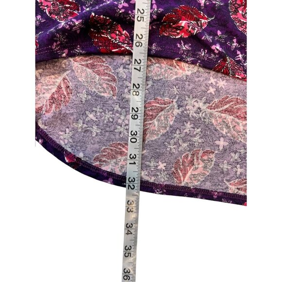 LuLaRoe Irma Women's Dark Purple Floral Top - Picture 6 of 7
